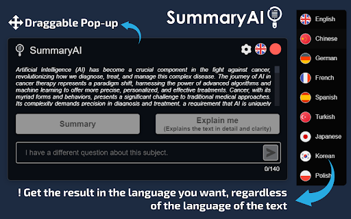 SummaryAI - Chrome Extension: Revolutionize Browsing with AI Summaries