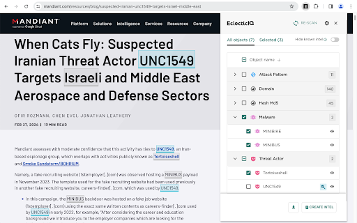 EclecticIQ Threat Scout: Convert Online Threats to STIX 2.1 Data