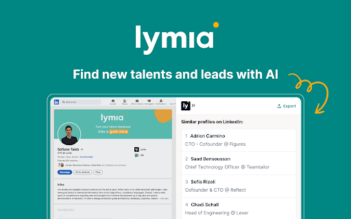 Lymia Discover: AI-powered Chrome Extension for Profile Discovery