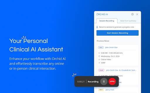 Orchid - Chrome Extension: Revolutionizing Clinical Docs with Powerful AI