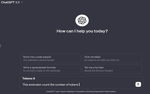 Token Counter for ChatGPT - Chrome Extension: Real-Time Token Tracking