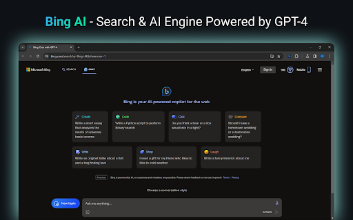 Bing Search Engine Chrome Extension: GPT-4 Powered Enhanced Search