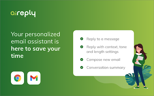 aireply - Chrome Extension: AI Email Tool for Efficient Communication