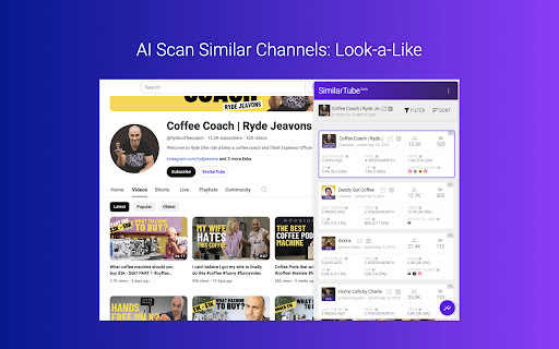 SimilarTube: AI Chrome Extension for Finding YouTube Channels Effortlessly