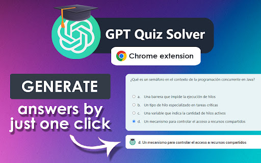 Moodle GPT Quiz Solver: Chrome Extension - Quickly Solve Moodle Quizzes