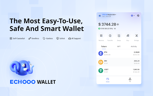 Echooo - Chrome Extension: Decentralized Smart Wallet with Security Features