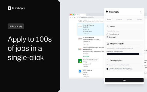 InstaApply - Chrome Extension: Automate Job Applications Fast & Easy