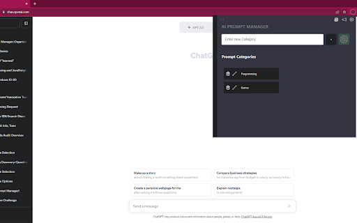 AI Prompt Manager - Chrome Extension: Efficiently Store & Manage GPT Prompts