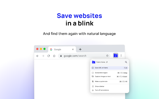 Fabric - Chrome Extension: Digital Sanctuary for Effortless Content Organization