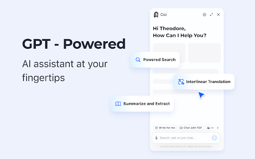 Cici - Chrome Extension: AI Assistant for Seamless Web Browsing Tasks