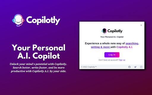 Copilotly - Chrome Extension : Boost Productivity with AI Copilots