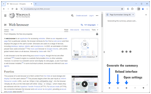 Page Summarizer Using AI: Chrome Extension - Summarize Websites with AI