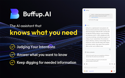 Buffup.ai: Chrome AI Assistant Extension with ChatGPT-4 Technology