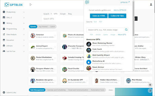 GPTBLOX - Chrome Extension : Explore GPT Store GPTs