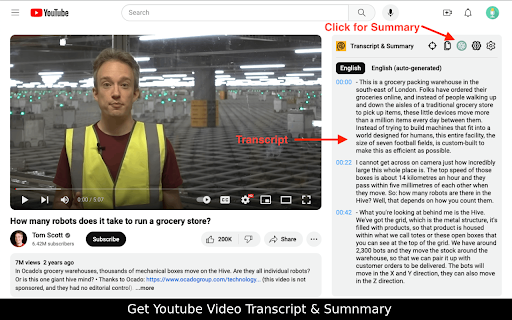 YouTube Summary - Chrome Extension: Efficient Video Summarizer : Efficiently Summarize YouTube Videos