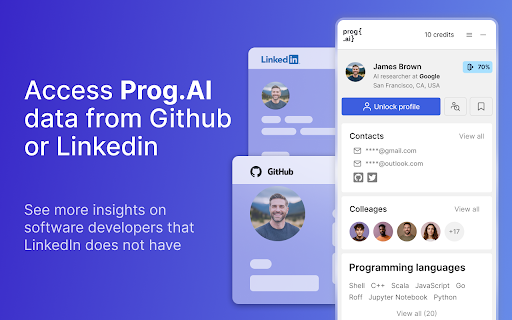 Prog.AI - Chrome Extension: Recruit Engineers Fast with Detailed Insights