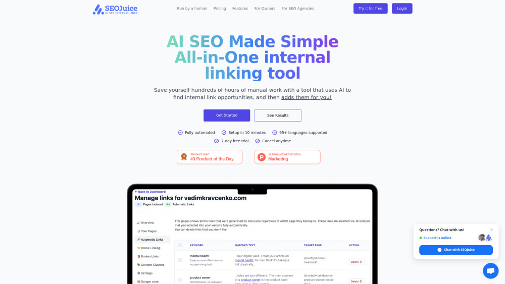 SEOJuice: AI Internal Linking Tool for Boosting SEO Performance