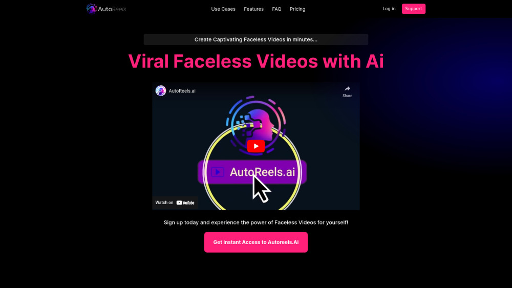 AutoReels.ai: AI Tool for Creating & Automating Faceless Videos Effortlessly