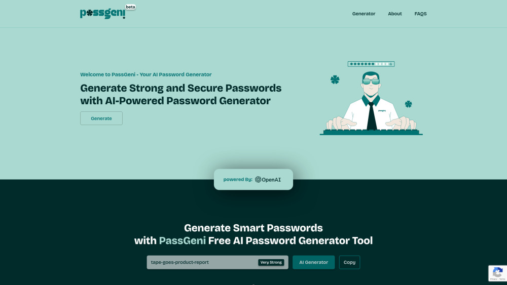 PassGeni: AI-Powered, Strong, Personalized Password Generator Tool