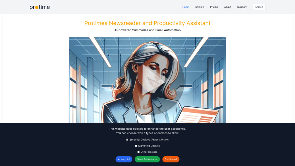 Protime: AI Newsreader & Assistant for Productivity and Smarter Workflows