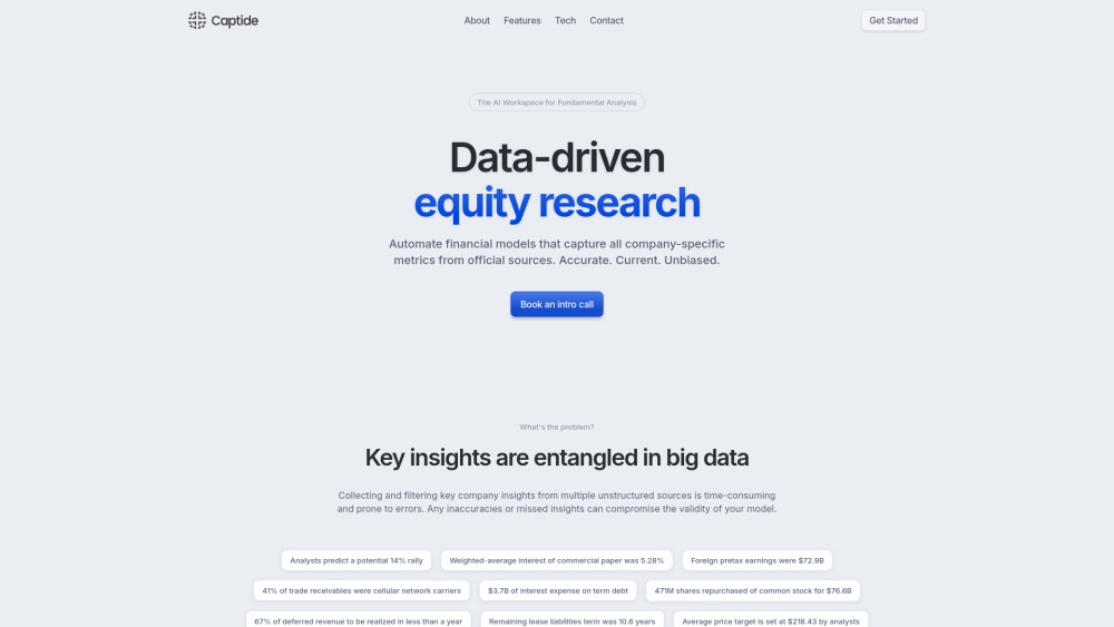 Captide: Automating Data Extraction for Financial Modeling Efficiency