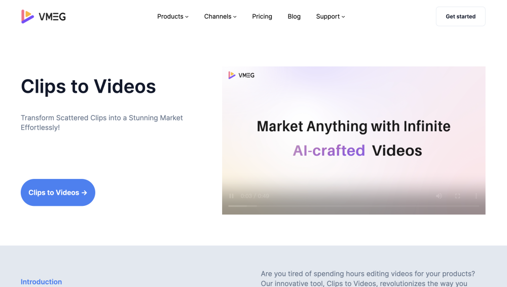 VMEG - Clips to Videos: Transform Clips into Captivating Videos with AI