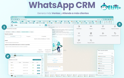 Etivi+ CRM: Chrome Extension - WhatsApp Business Management Tool