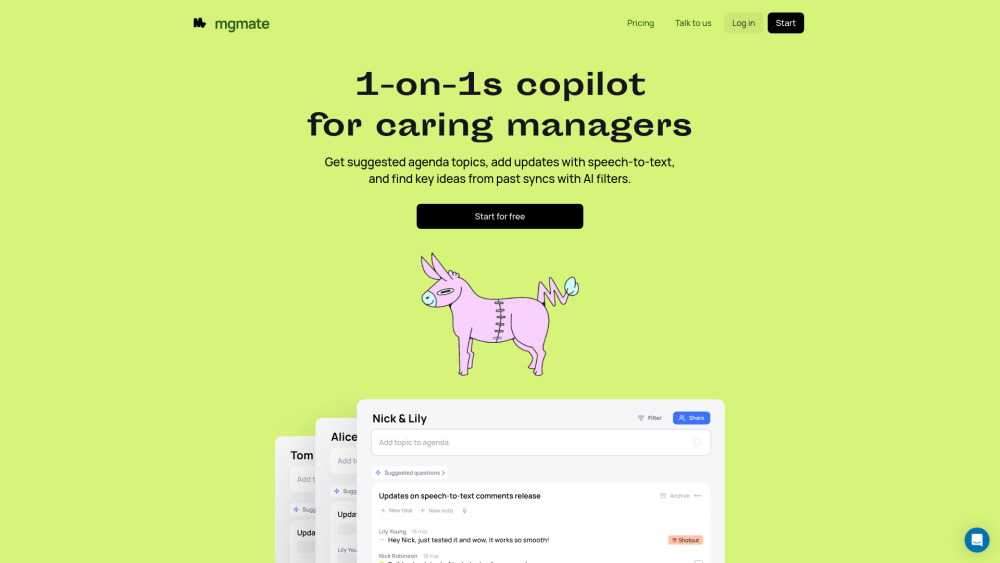 mgamate: 1-on-1 Copilot App for Managers | Streamline Leadership Tasks