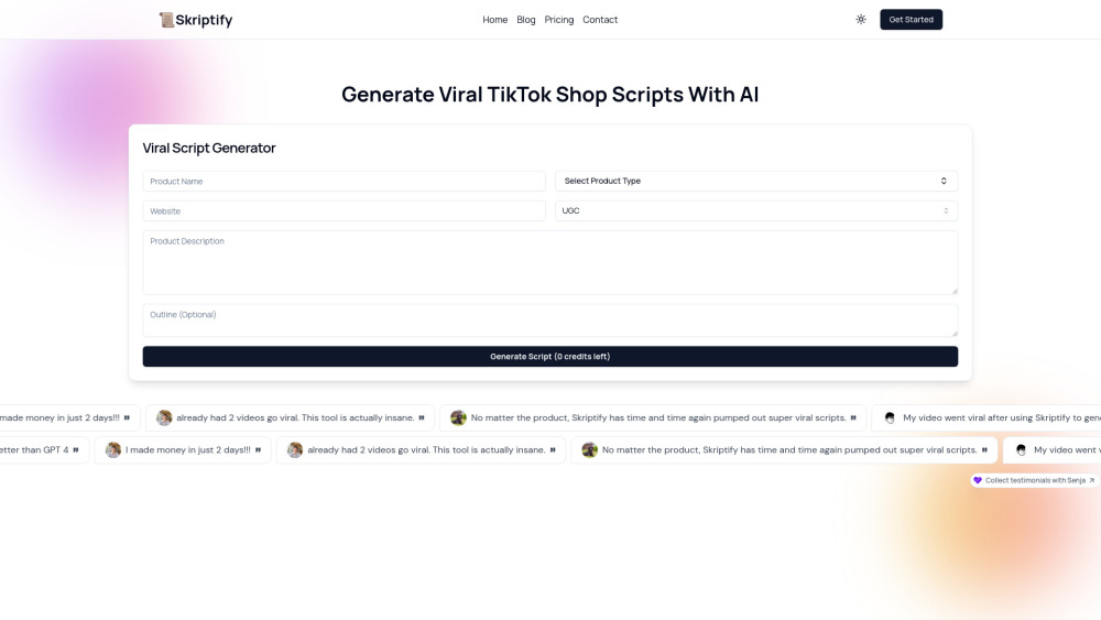 Skriptify: AI-Powered Tiktok Script Generator for Viral Content Creation