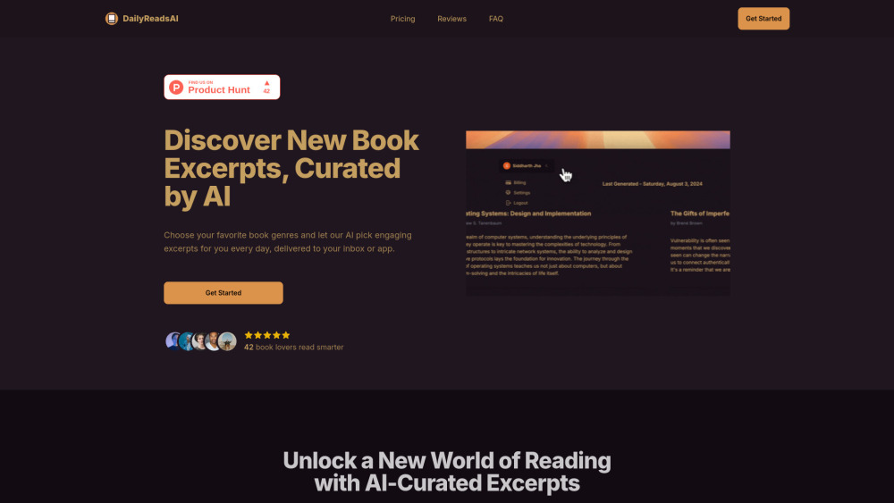 DailyReadsAI: Personalized Daily Book Excerpts Tailored to Your Interests