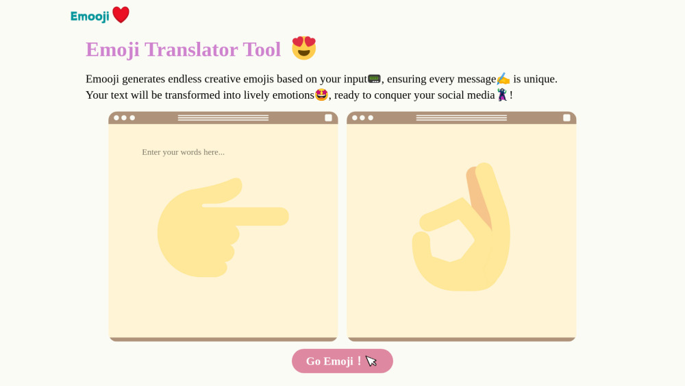 Emooji Fun Translator: Online Text-to-Emoji Translator Tool for Fun