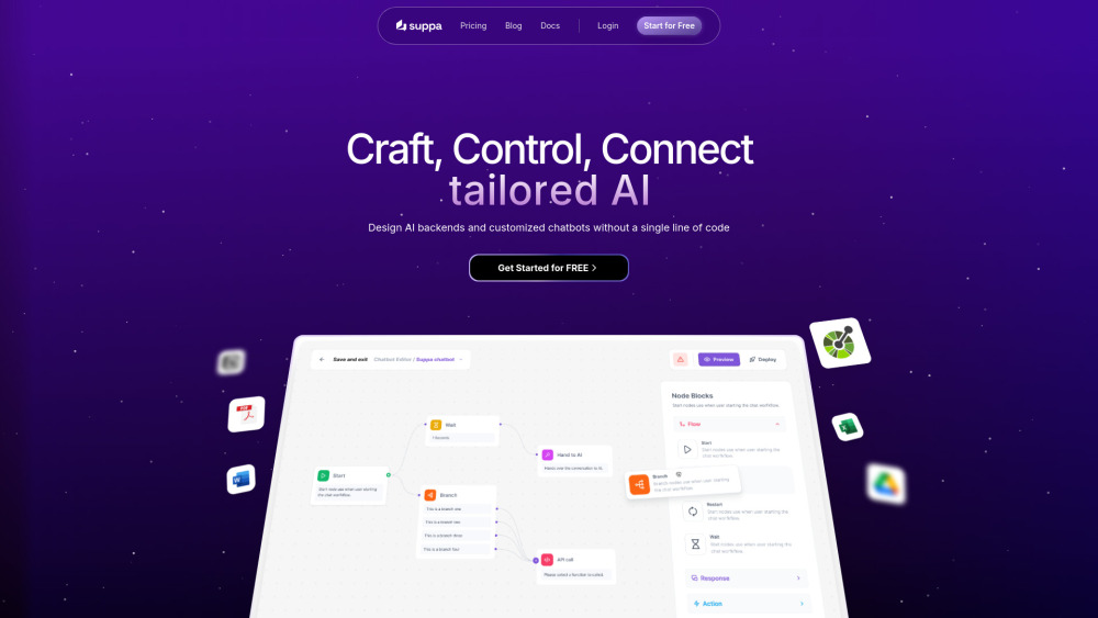 Suppa: AI Platform for Custom Chatbots - Design & Efficiency