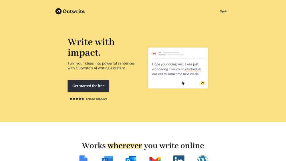 Outwrite: AI Writing Assistant for Powerful Online Content Creation