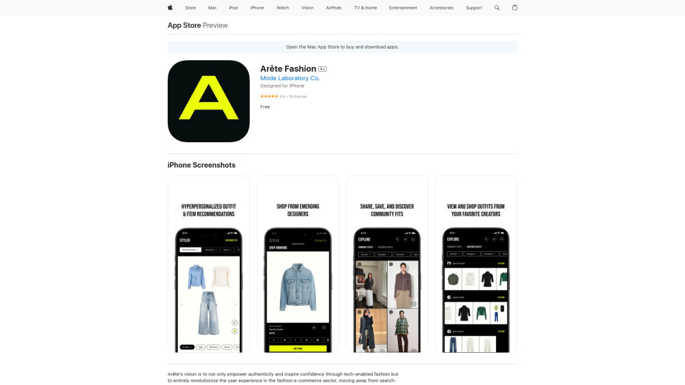 Arête Fashion: AI-Powered Marketplace for Emerging Brands