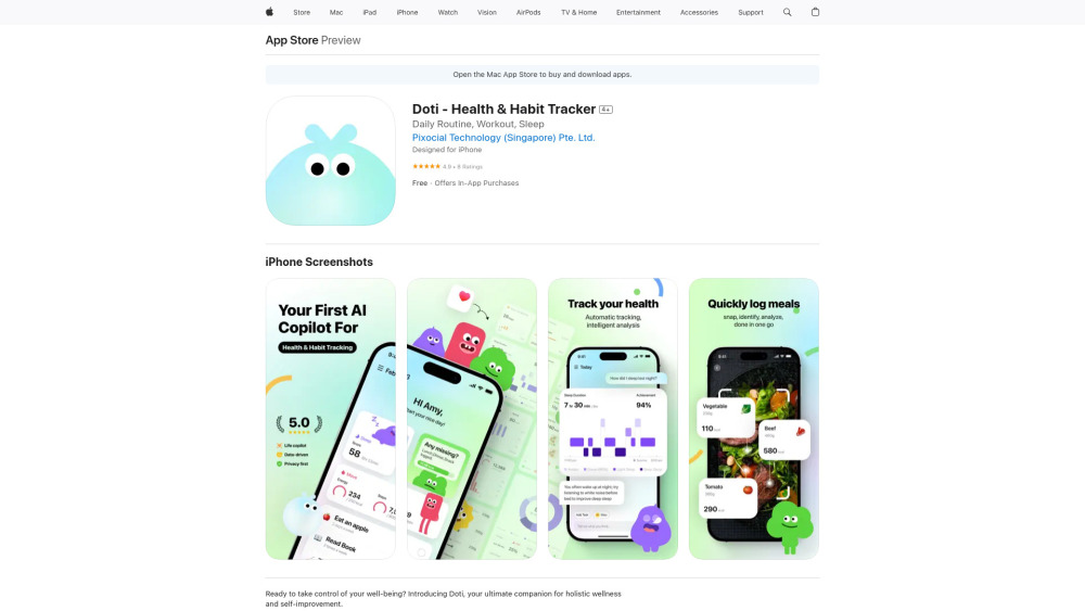 Doti Health & Habit Tracker: AI Copilot for Health & Habit Tracking