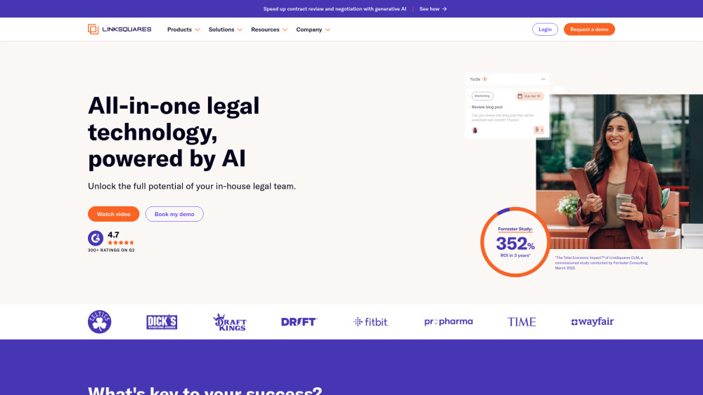 LinkSquares: AI Contract Management for Legal Teams