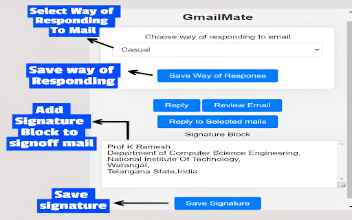 GmailMate Extension: Custom Email Replies in Diverse, Personalized Styles