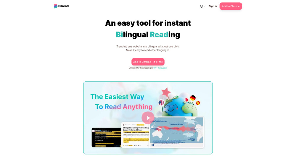 BiRead: Translate Websites to Bilingual Text Instantly for Easy Reading