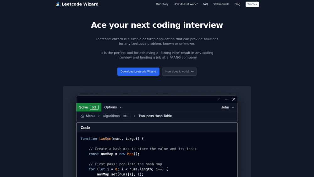 Leetcode Wizard: Desktop App for Leetcode Coding Solutions