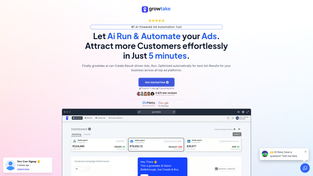 Growtake AI: Automate & Optimize Ad Campaigns Easily with AI Power