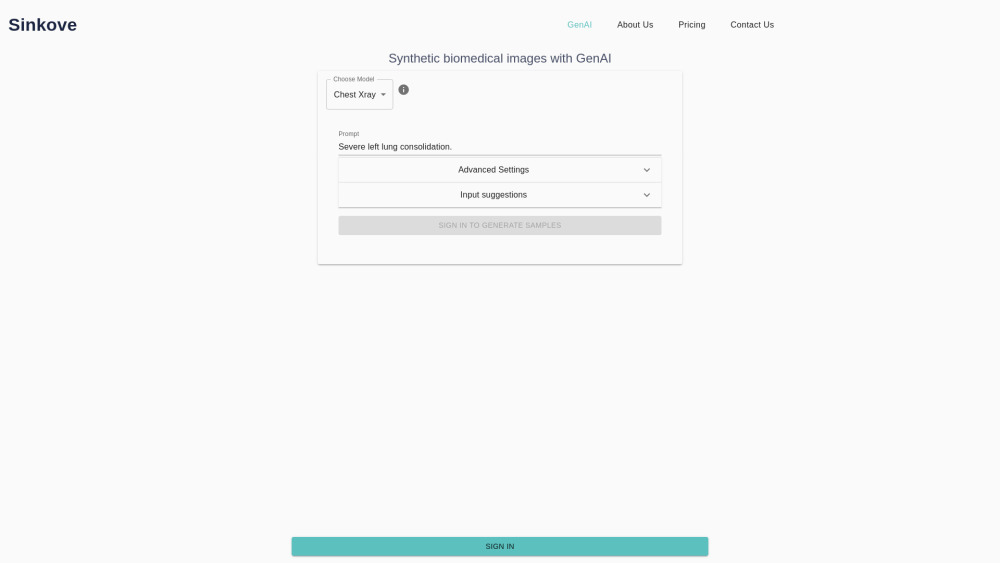 Sinkove: Synthetic Images for Biomedical R&D & Clinical Validation