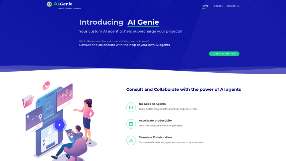 Ai.Genie: AI Project Management Tool with Custom Agents