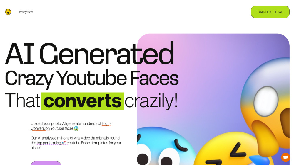 CrazyFace: AI Tool for Engaging YouTube Thumbnail Faces Generation