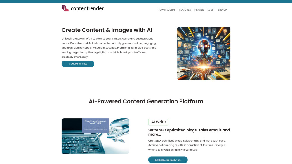 Content Render: AI Tool for Effortless, Diverse Digital Content Creation