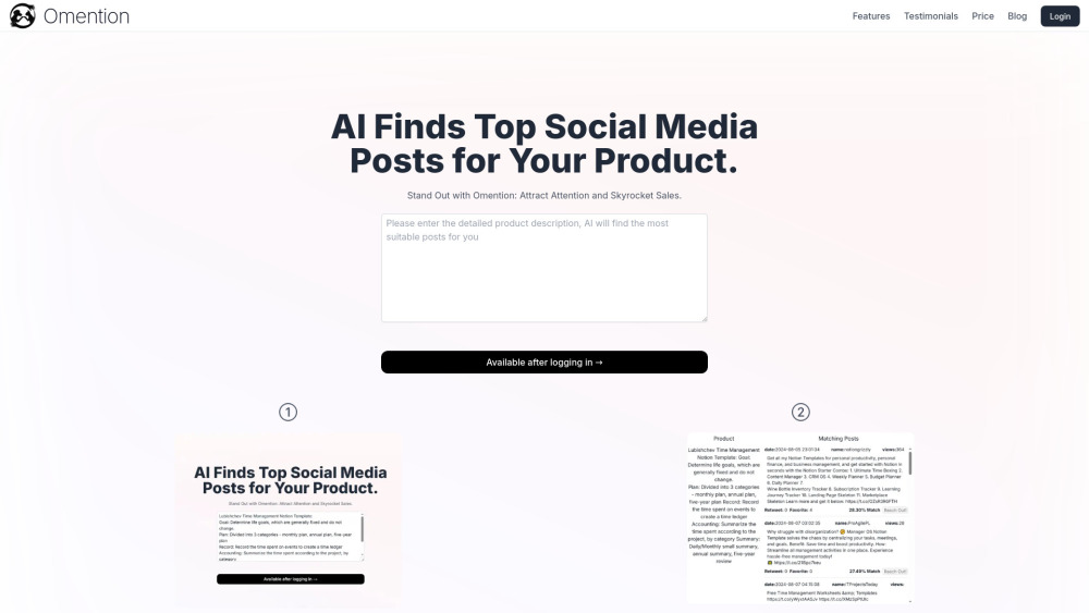 Omention: AI Tool for Discovering Potential Customers via Social Media