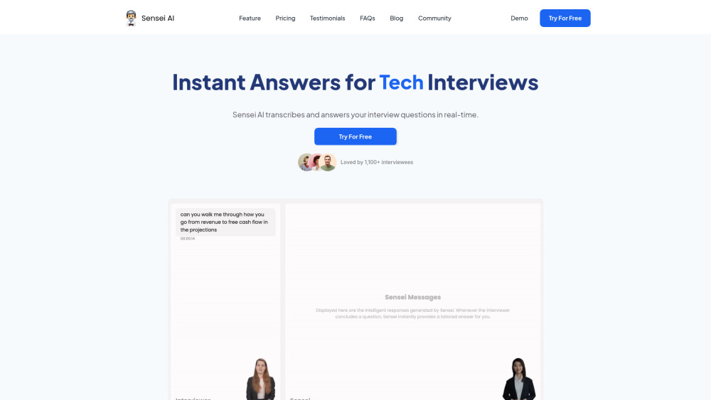 Sensei AI: AI-Powered Copilot for Successful Job Interviews