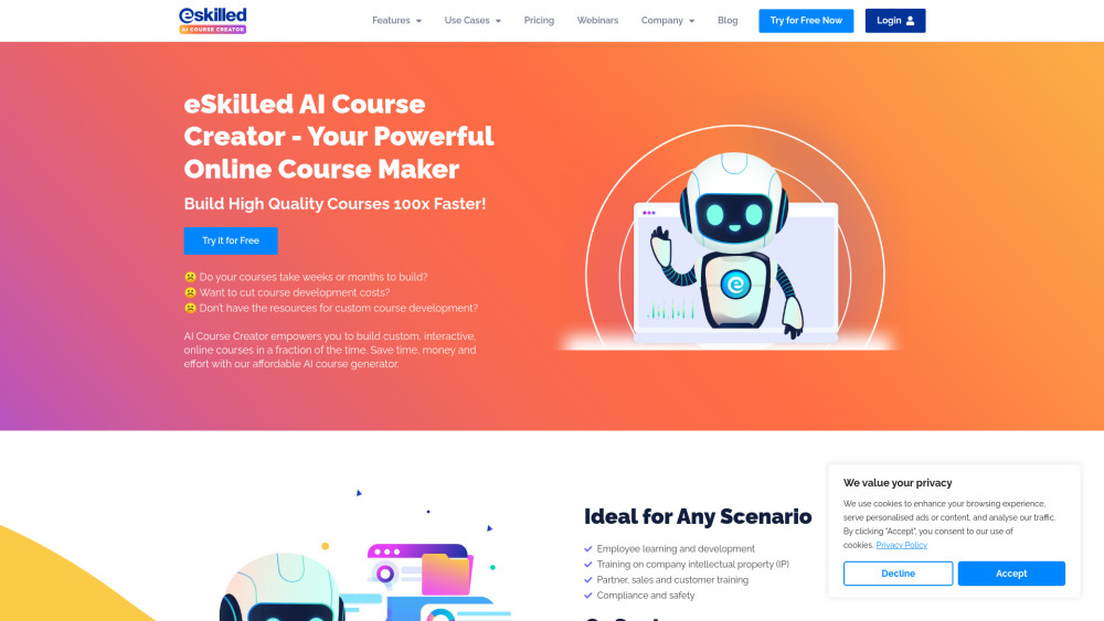 eSkilled AI Course Creator: Fast Online Course Management Software