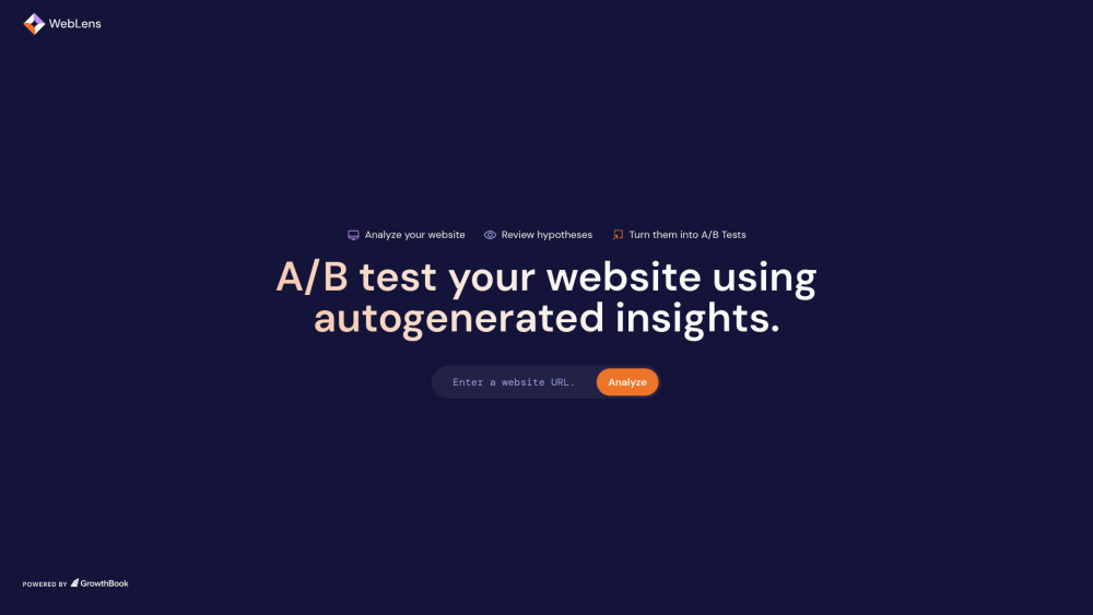 WebLens: AI Tool for A/B Testing & Website Optimization, Boost Conversions