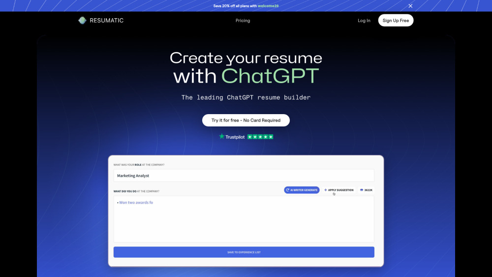 Resumatic: AI Resume Builder for Fast, Professional, Polished Resumes