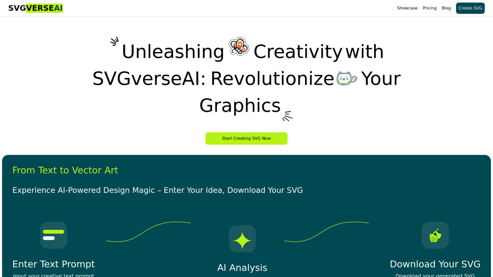 SVGverseAI: AI Tool for Instant SVG Graphics from Text Prompts